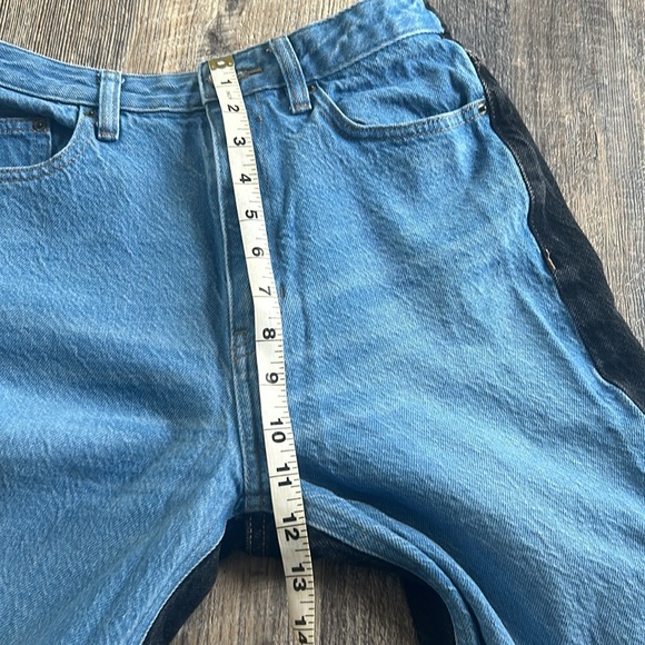 Pacsun Women's 26 Eco Black & Blue Two Tone High Waist Boyfriend Jeans - Picture 10 of 12